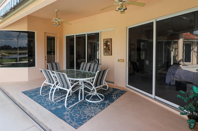 1855 Silver Palm Rd, North Port, FL 34288 - view of patio / terrace featuring ceiling fan and outdoor dining space