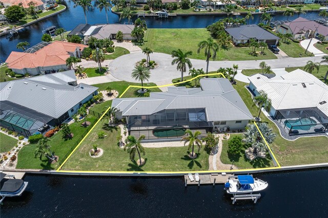 1422 Via Milanese, Punta Gorda, FL 33950 - aerial perspective of suburban area with a large body of water