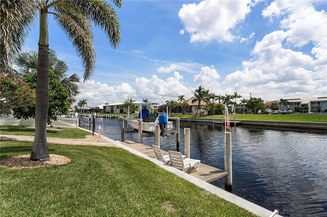 1422 Via Milanese, Punta Gorda, FL 33950 - dock with a water view, a lawn, and boat lift