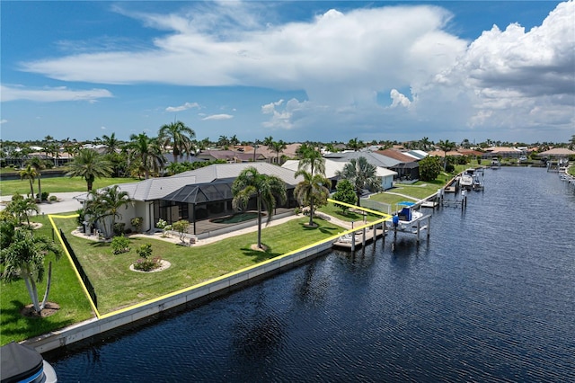1422 Via Milanese, Punta Gorda, FL 33950 - water view featuring a dock and nearby suburban area