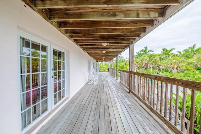 view of wooden terrace