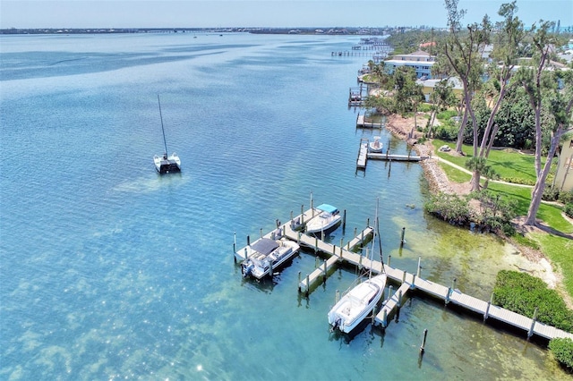 exterior space featuring a boat dock