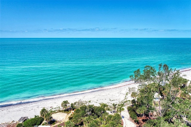 property view of water with a view of the beach