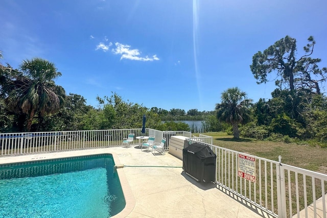 view of pool with a patio