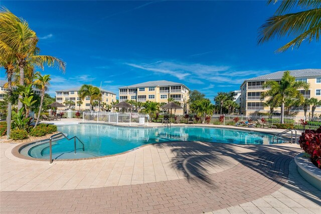 view of pool with a patio area