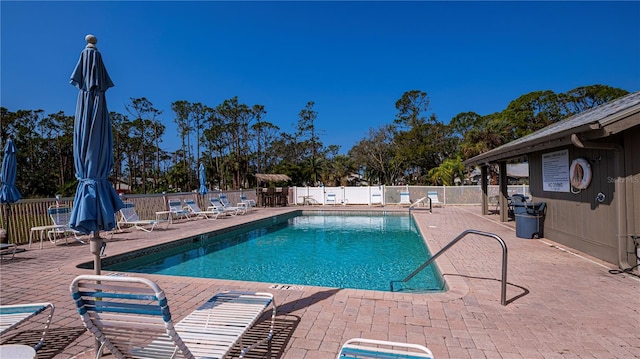 view of pool with a patio