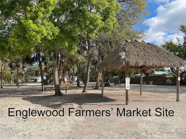 view of property's community with a gazebo