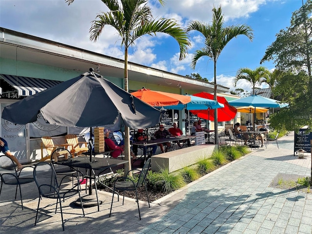 view of home's community featuring a patio area