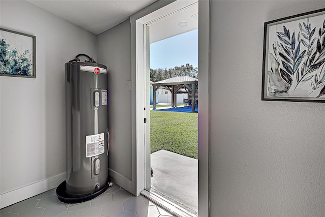 interior space with water heater