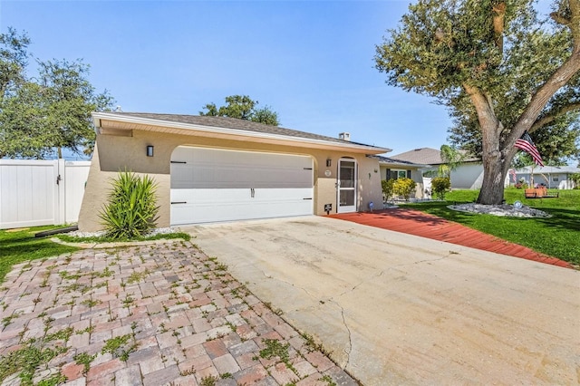 ranch-style house with a garage