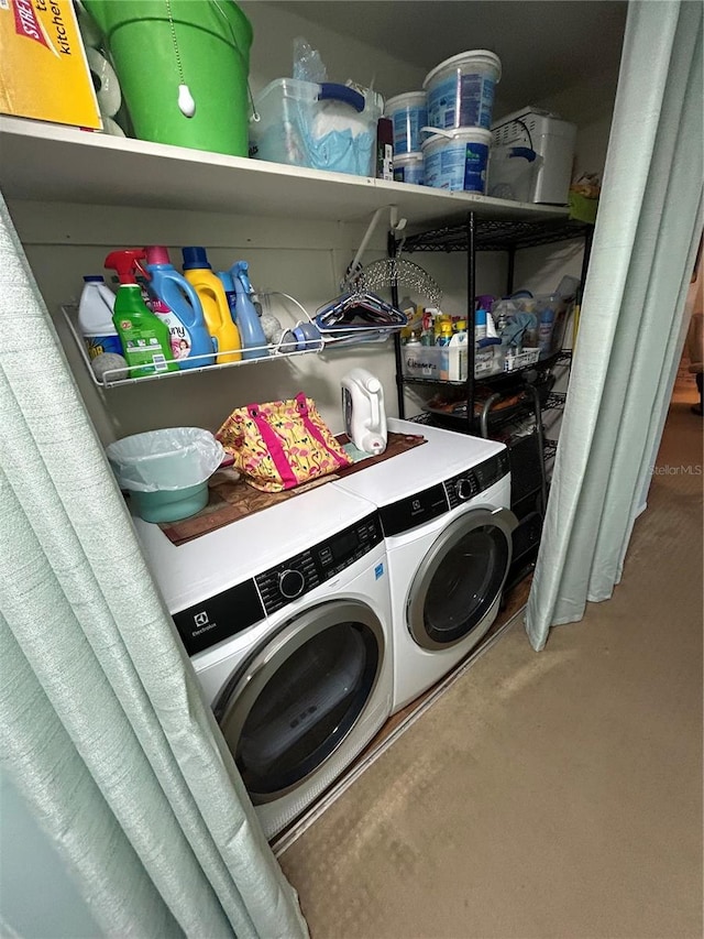 laundry room with separate washer and dryer