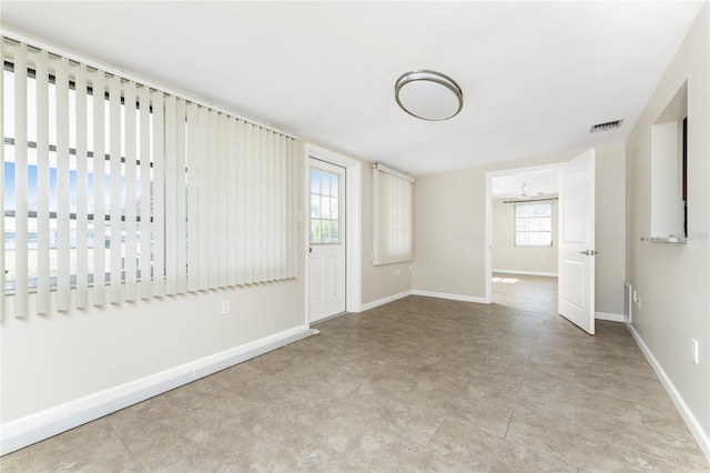 view of tiled spare room