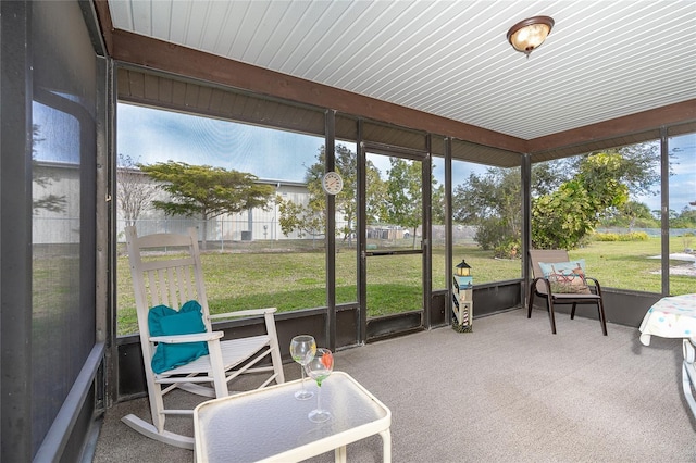 view of sunroom / solarium