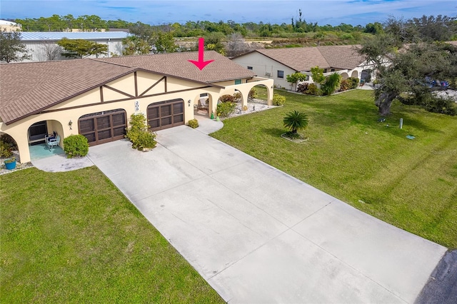 view of front of house with a front yard