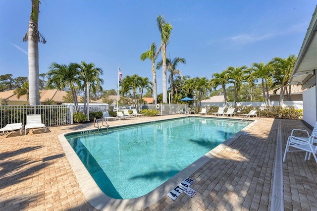 view of pool with a patio