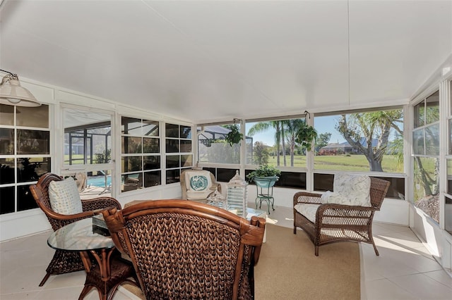 view of sunroom