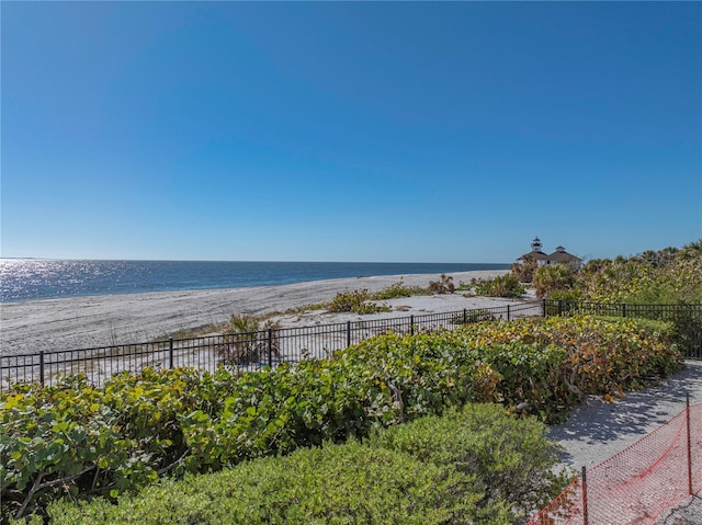 water view with a view of the beach