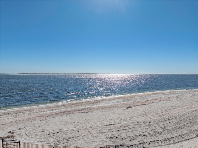 water view featuring a beach view