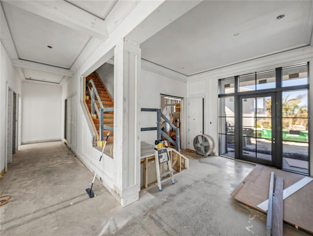 interior space with french doors