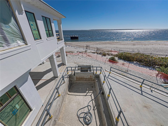 water view with a view of the beach