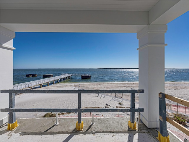 water view with a beach view