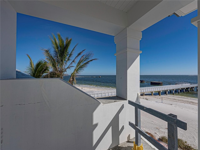 water view with a beach view