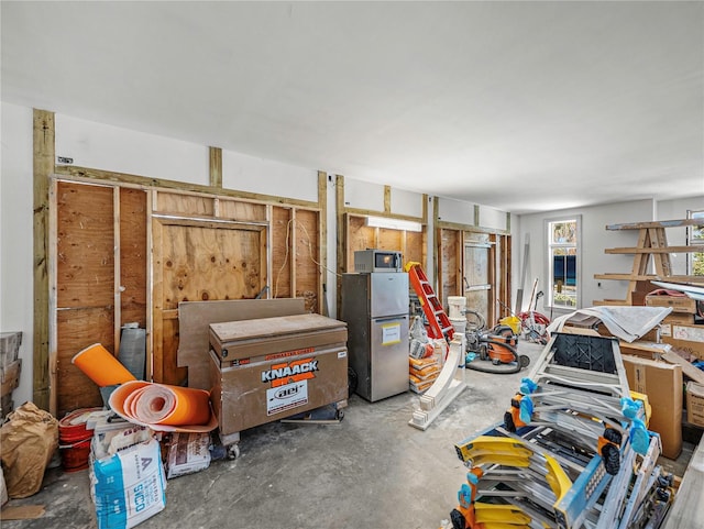 interior space with concrete flooring