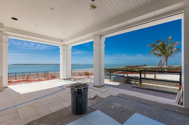 894 Hill Tide Ln, Boca Grande, FL 33921 - view of patio / terrace featuring view of water and beach