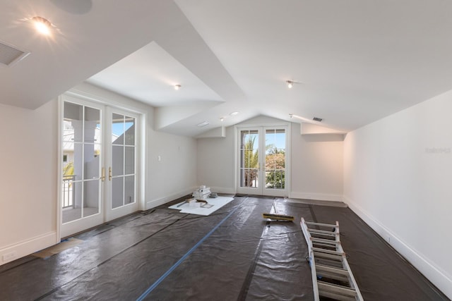894 Hill Tide Ln, Boca Grande, FL 33921 - additional living space featuring french doors, lofted ceiling, and baseboards