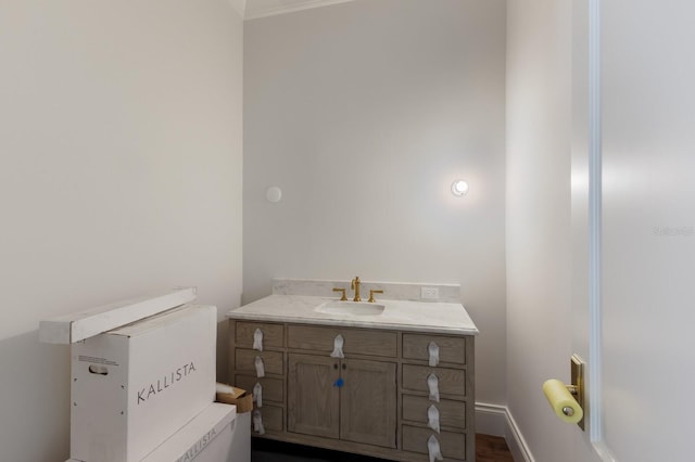 894 Hill Tide Ln, Boca Grande, FL 33921 - bathroom featuring vanity and crown molding