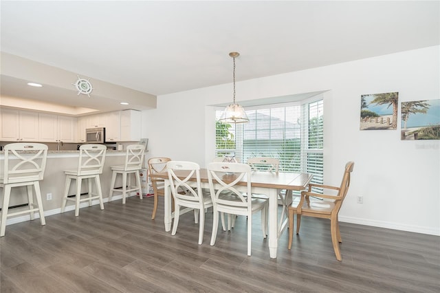 dining room featuring dark hardwood / wood-style floors