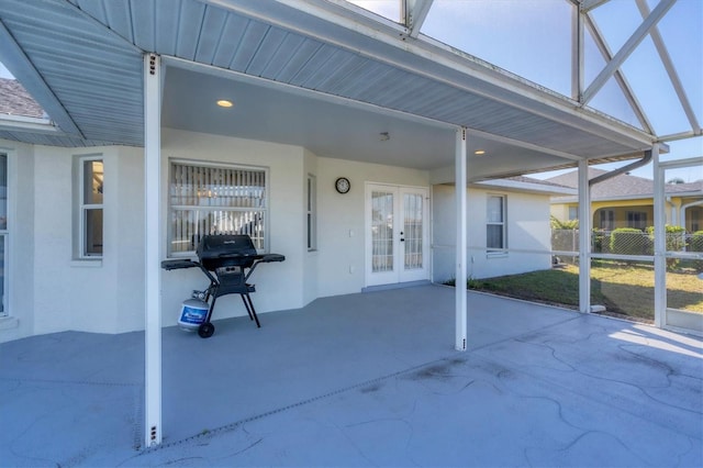 view of patio featuring french doors