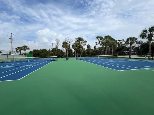 view of tennis court