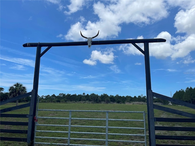 exterior space featuring a rural view