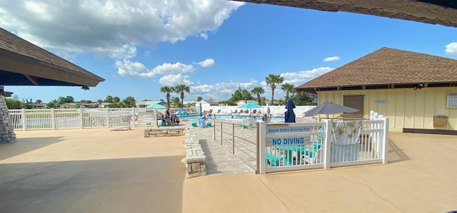 view of pool with a patio