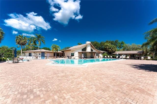 view of pool with a patio