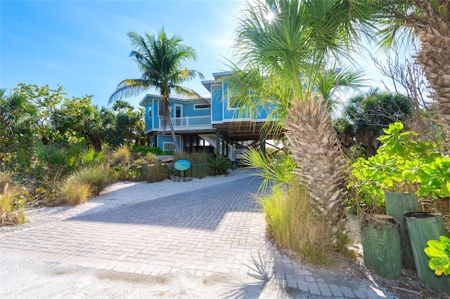 view of front of property with a carport