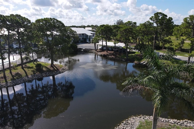 view of water feature