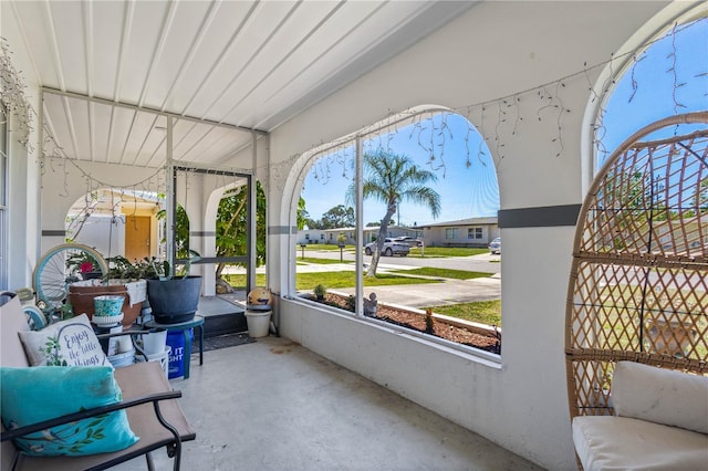 view of sunroom