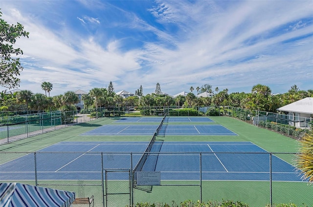 view of tennis court