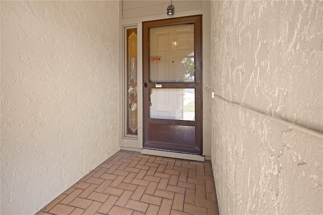 view of doorway to property