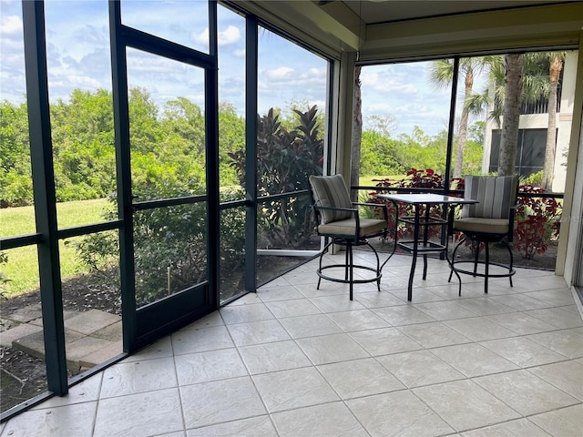 view of sunroom