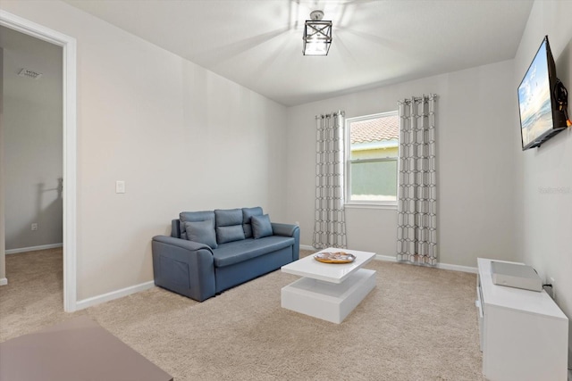 view of carpeted living room