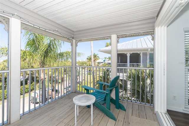 view of sunroom