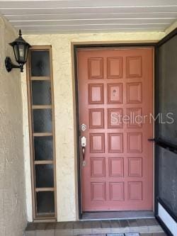 view of doorway to property