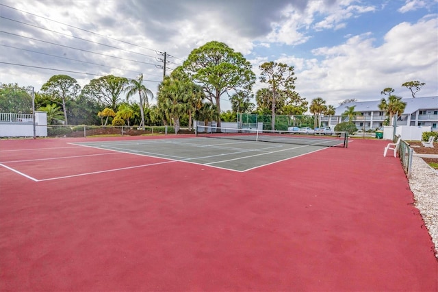 view of tennis court