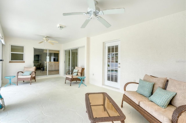 view of sunroom / solarium