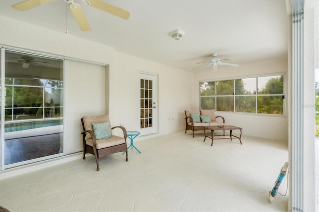 view of sunroom