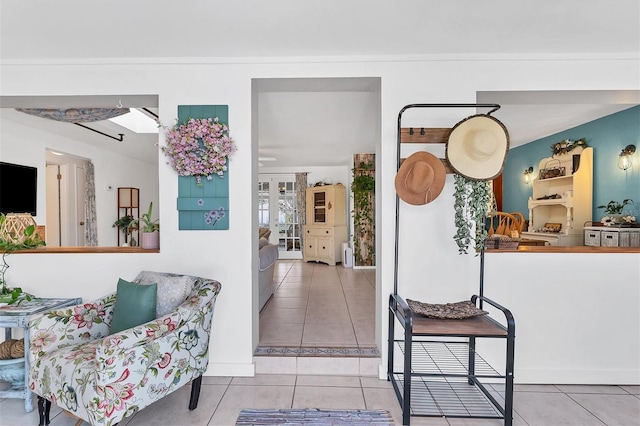 view of tiled foyer