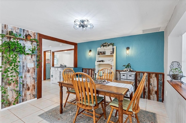 view of tiled dining area